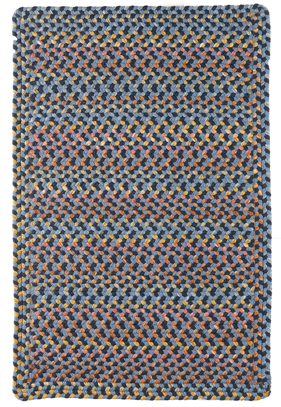 Rhody Rug Woodstock WO11 Indigo Braided Rug - Rectangular