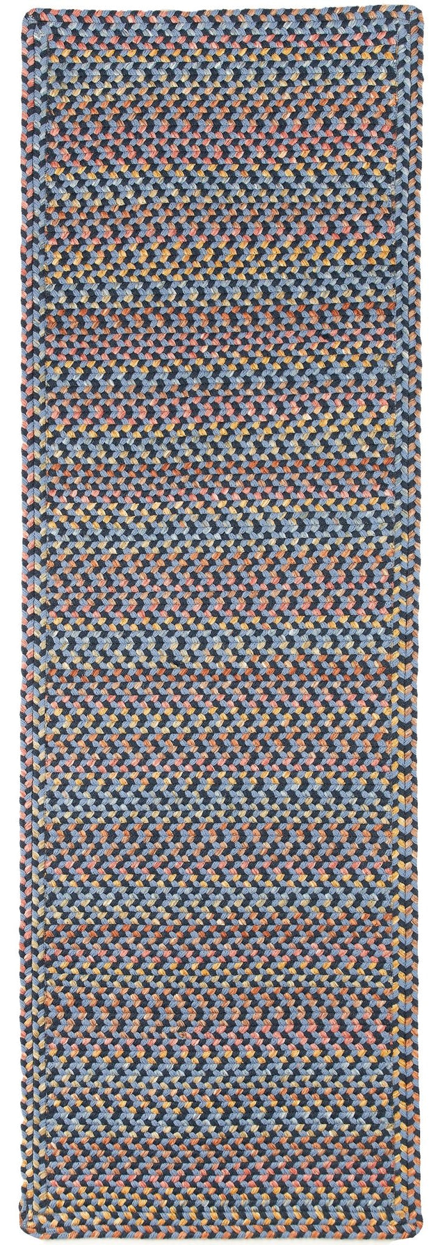 Rhody Rug Woodstock WO11 Indigo Braided Rug - Runner