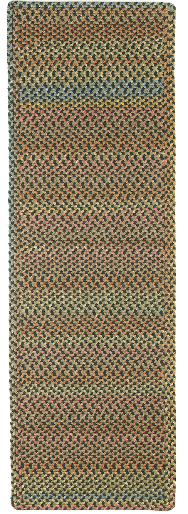 Rhody Rug Woodstock WO21 Forest Braided Rug - Runner