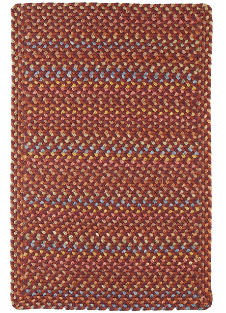 Rhody Rug Woodstock WO41 Maroon Braided Rug - Rectangular