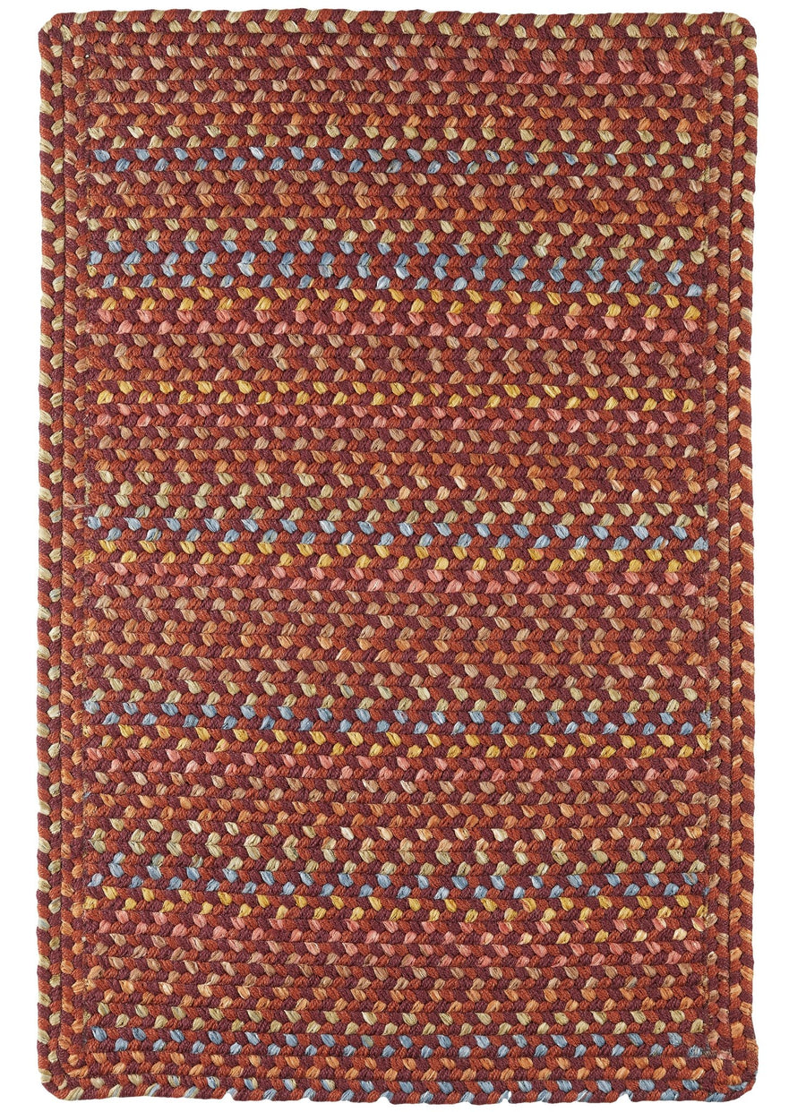 Rhody Rug Woodstock WO41 Maroon Braided Rug - Rectangular