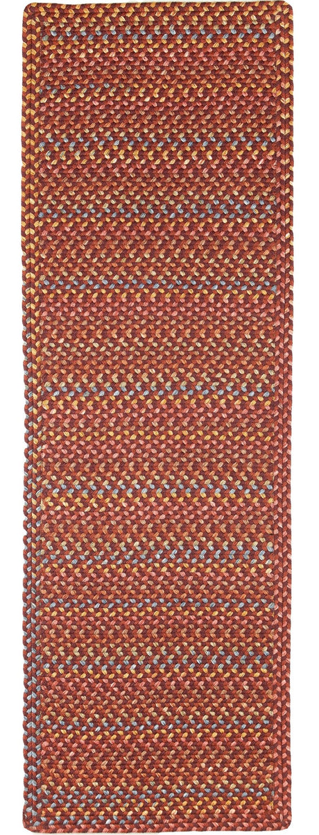 Rhody Rug Woodstock WO41 Maroon Braided Rug - Runner