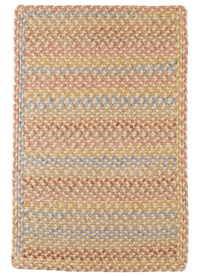 Rhody Rug Woodstock WO51 Khaki Braided Rug - Rectangular