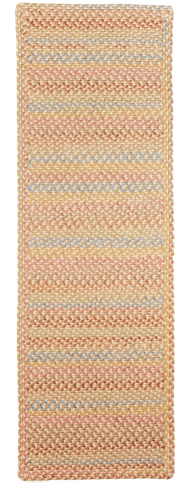 Rhody Rug Woodstock WO51 Khaki Braided Rug - Runner