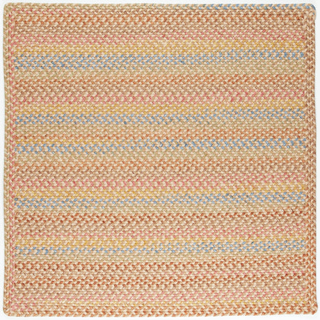 Rhody Rug Woodstock WO51 Khaki Braided Rug - Square