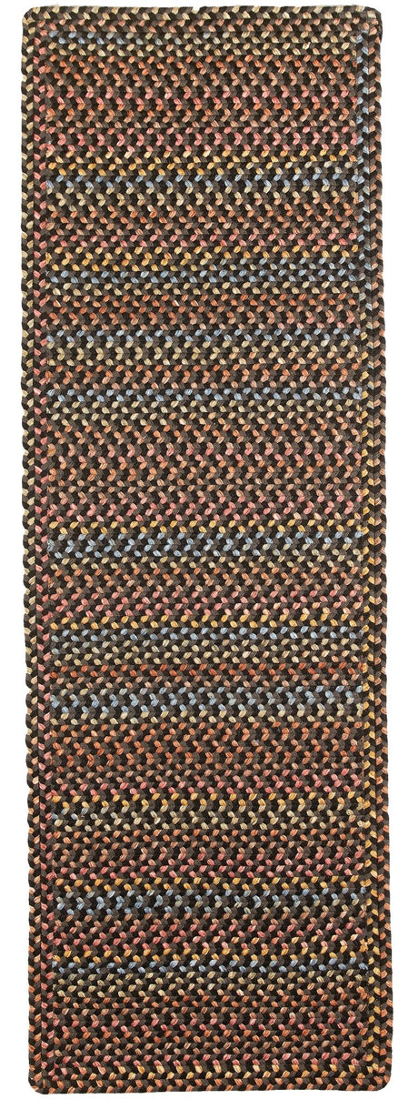 Rhody Rug Woodstock WO81 Onyx Braided Rug - Runner