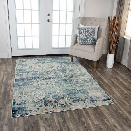 Rizzy Chelsea Chs107 Gray / Teal Rugs - Rizzy - chschs10733893156