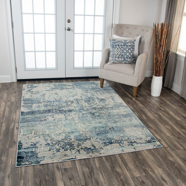 Rizzy Chelsea Chs107 Gray / Teal Rugs.