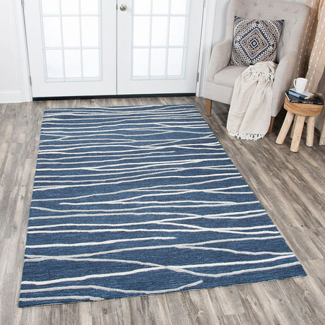 Rizzy Idyllic Id970A Navy, Ivory, Gray Rugs.