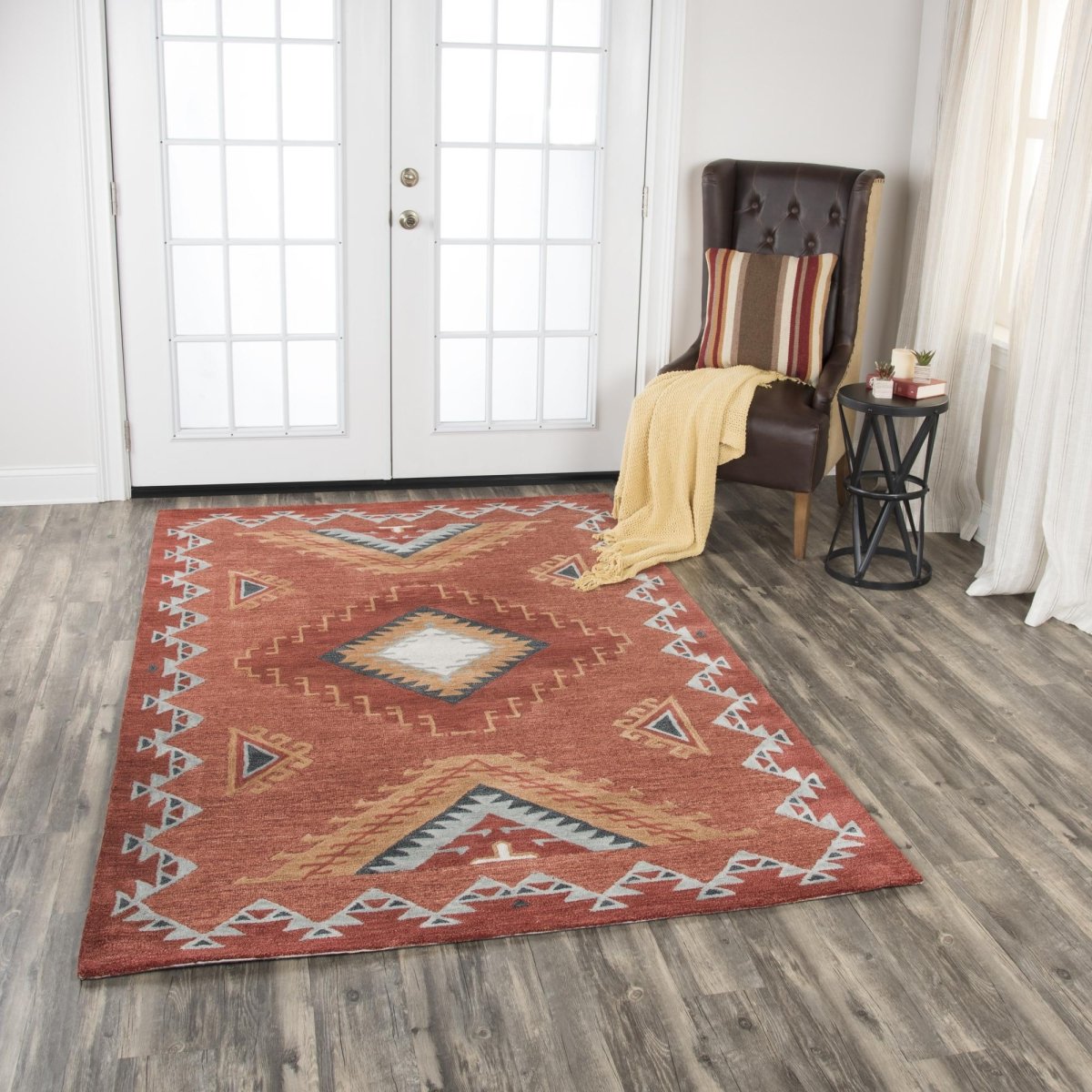 Rizzy Mesa Mz163B Rust, Multi Rugs.