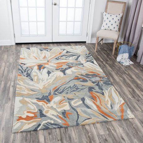 Rizzy Mod Mo757A Blue, Gray, Beige, Orange Rugs.