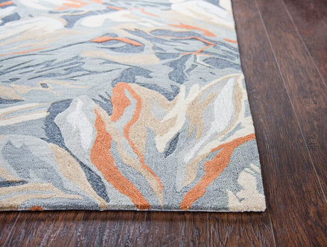 Rizzy Mod Mo757A Blue, Gray, Beige, Orange Rugs.