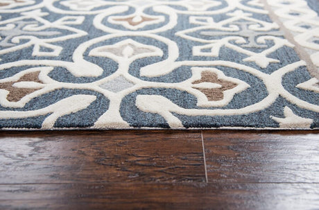 Rizzy Opulent Ou574A Blue Gray, Natural, Taupe, Gray Rugs.