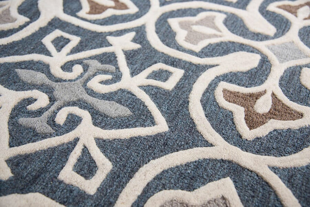 Rizzy Opulent Ou574A Blue Gray, Natural, Taupe, Gray Rugs.