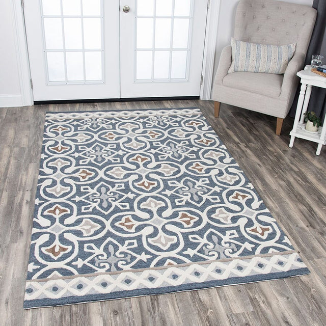 Rizzy Opulent Ou574A Blue Gray, Natural, Taupe, Gray Rugs.