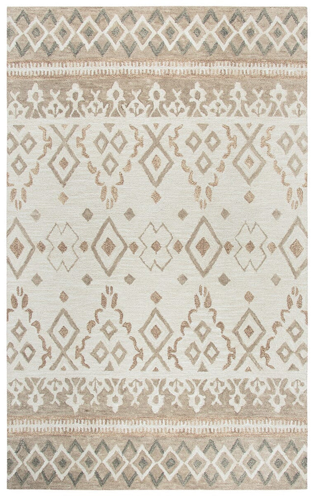 Rizzy Opulent Ou934A Natural, Teal Rugs.