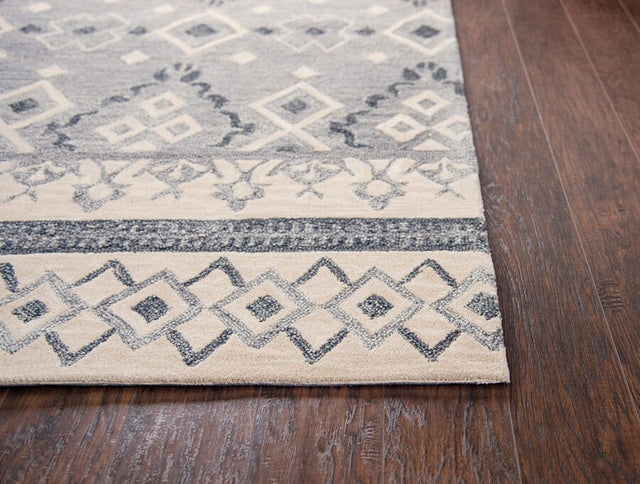 Rizzy Opulent Ou935A Natural, Gray, Dark Gray Rugs.