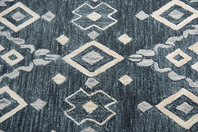 Rizzy Opulent Ou936A Natural, Gray, Dark Blue, Blue Rugs.