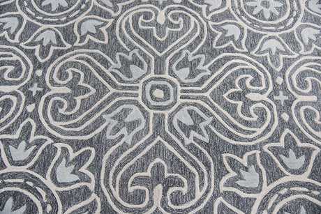 Rizzy Opulent Ou957A Gray, Light Gray, Natural Rugs.