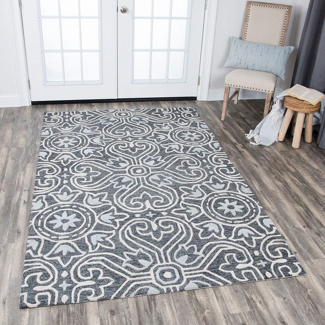 Rizzy Opulent Ou957A Gray, Light Gray, Natural Rugs.