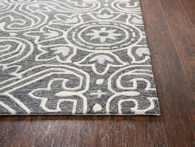 Rizzy Opulent Ou957A Gray, Light Gray, Natural Rugs.