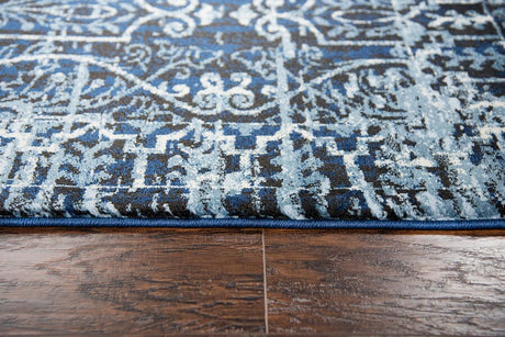 Rizzy Panache Pn6964 Dark Blue, Light Blue, Ivory, Black Rugs.