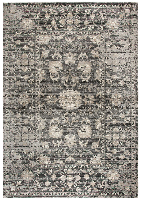 Rizzy Panache Pn6986 Gray, Dark Gray, Tan, Ivory, Black Rugs.