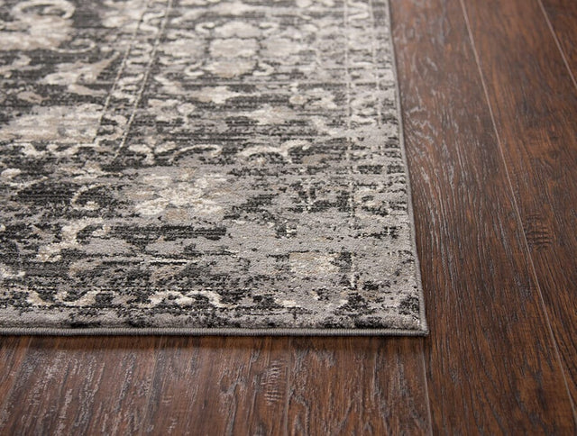 Rizzy Panache Pn6986 Gray, Dark Gray, Tan, Ivory, Black Rugs.