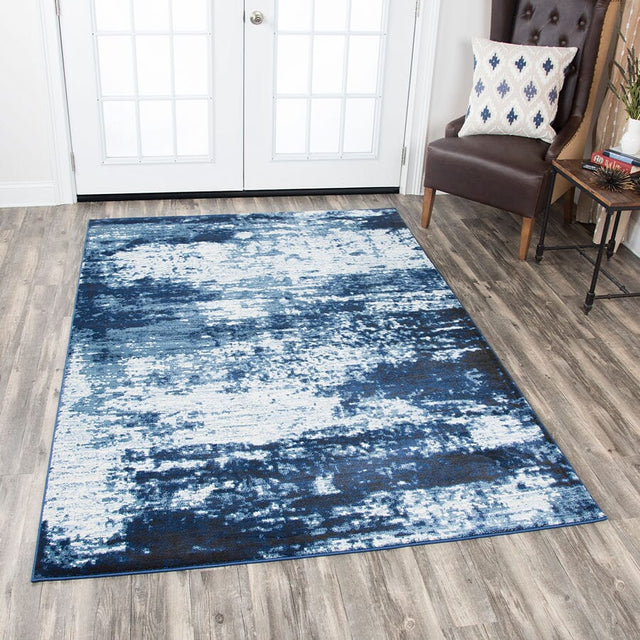 Rizzy Panache Pn6988 Ivory, Light Blue, Medium Blue Rugs.