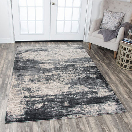 Rizzy Panache Pn6990 Light Blue, Tan, Gray, Dark Gray Rugs.