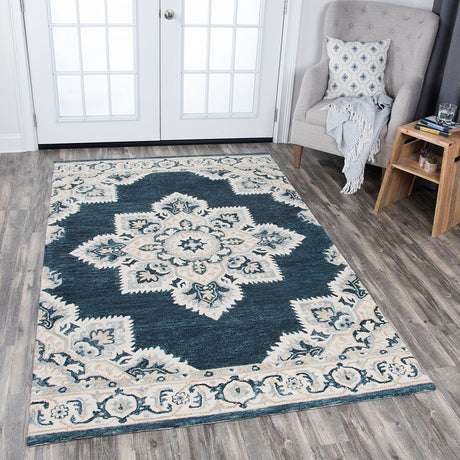 Rizzy Resonant Rs070B Dark Blue, Natural, Gray, Tan Rugs.