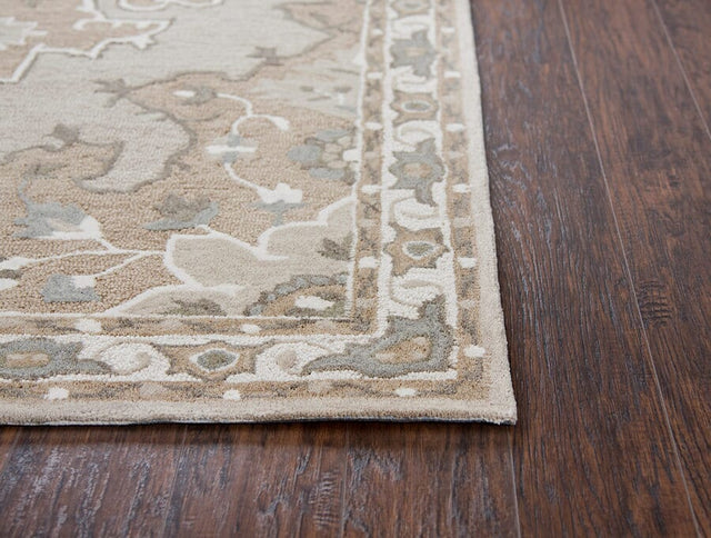 Rizzy Resonant Rs931A Tan, Dark Tan, Taupe, Gray, Ivory Rugs.