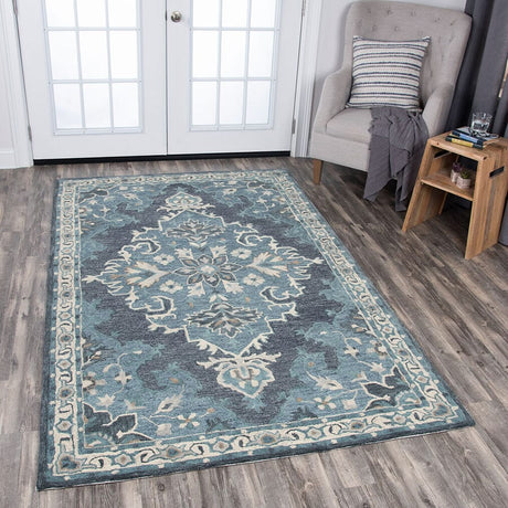 Rizzy Resonant Rs932A Dark Gray, Blue Gray, Gray Blue Rugs.