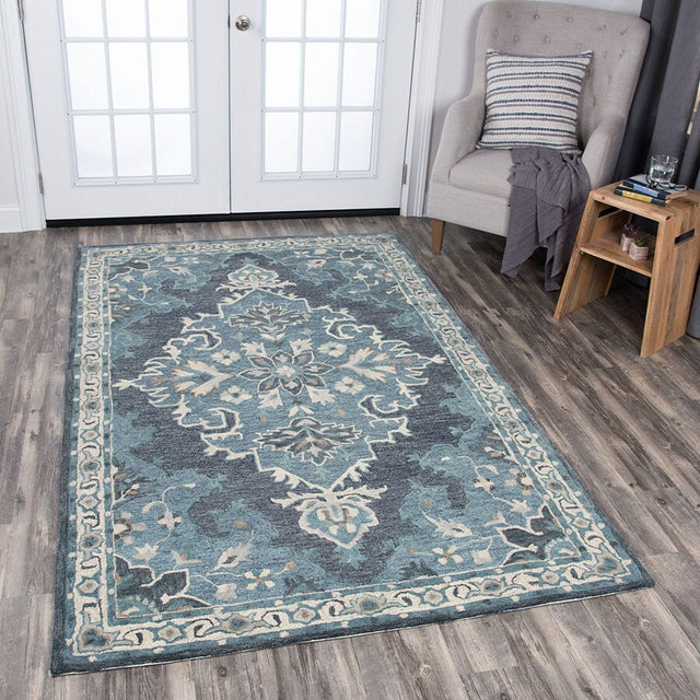 Rizzy Resonant Rs932A Dark Gray, Blue Gray, Gray Blue Rugs.