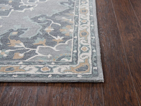 Rizzy Resonant Rs933A Gray, Light Gray, Dark Beige Rugs.