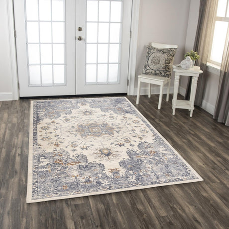 Rizzy Ventura Vra751 Ivory/Blue Rug.