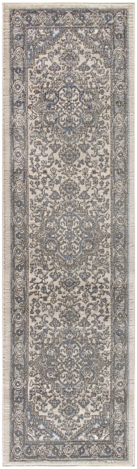 Nourison Quarry Qua05 Ivory Blue Area Rug