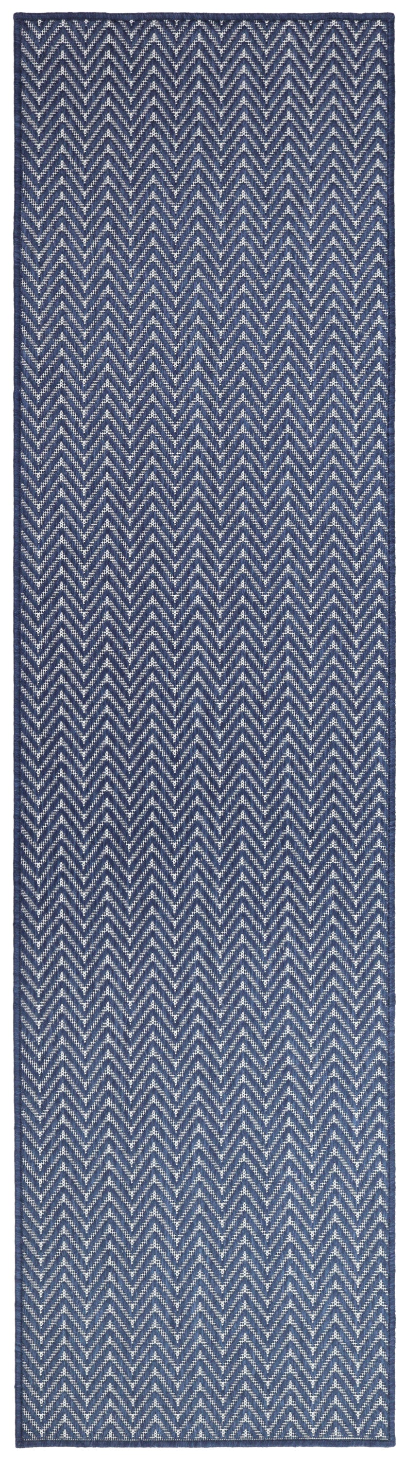 Nourison Horizon Indoor/Outdoor HOZ02 Navy Contemporary Area Rugs