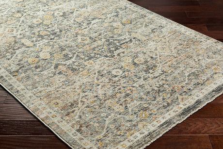 Surya Rojin Roj-2301 Warm Grey, Sage, Metallic - Silver, Grey, Light Silver Rug.