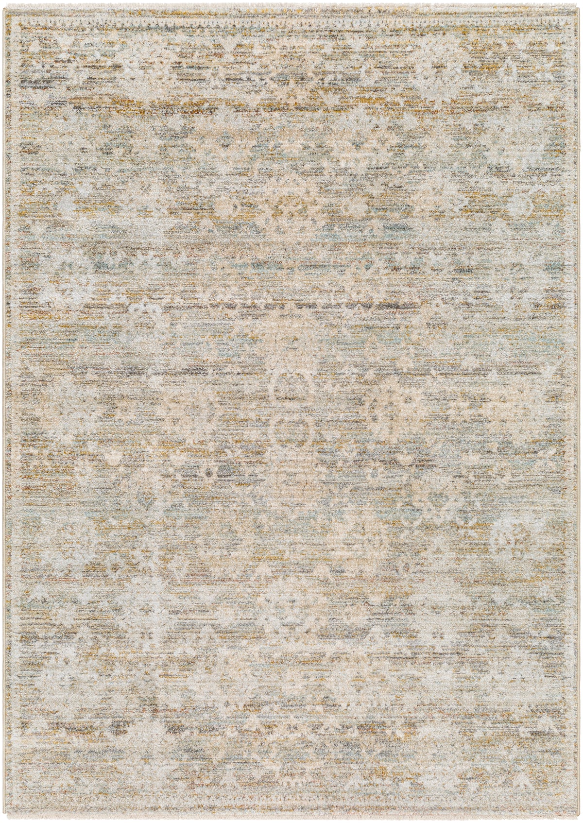 Surya Rojin Roj-2304 Ash, Slate Grey Taupe, Light Silver, Khaki, Sage, Metallic - Silver Rug.