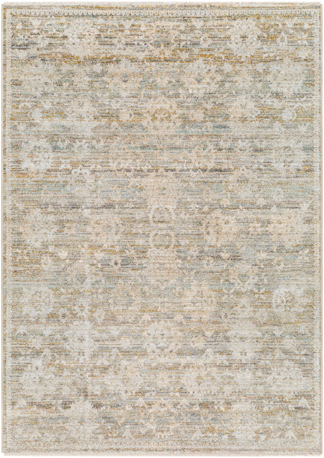 Surya Rojin Roj-2304 Ash, Slate Grey Taupe, Light Silver, Khaki, Sage, Metallic - Silver Rug.