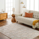 Surya Rojin Roj-2304 Ash, Slate Grey Taupe, Light Silver, Khaki, Sage, Metallic - Silver Rug.