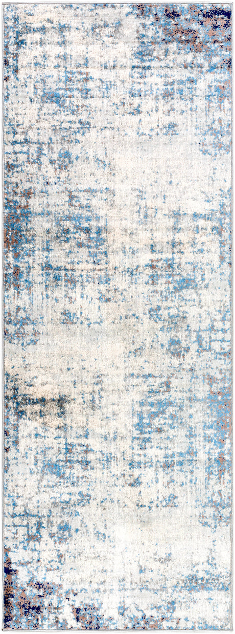 Surya Roma Rom-2394 Navy, Light Blue, Gray, Off-White, Light Gray Rug.