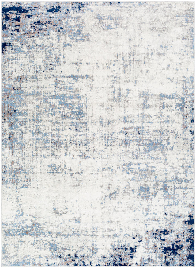 Surya Roma Rom-2394 Navy, Light Blue, Gray, Off-White, Light Gray Rug.