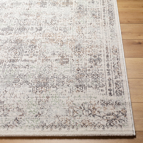 Surya Roma Rom-2403 Light Silver, Off-White, Pale Slate, Ash Rug.