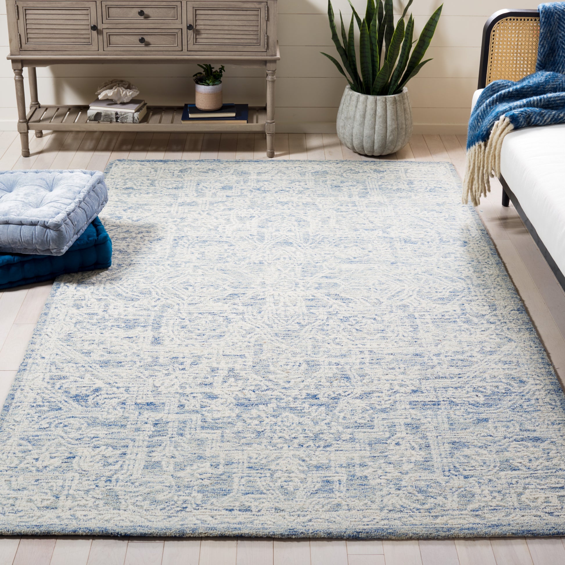 Safavieh Roslyn Ros451M Blue/Ivory Area Rug