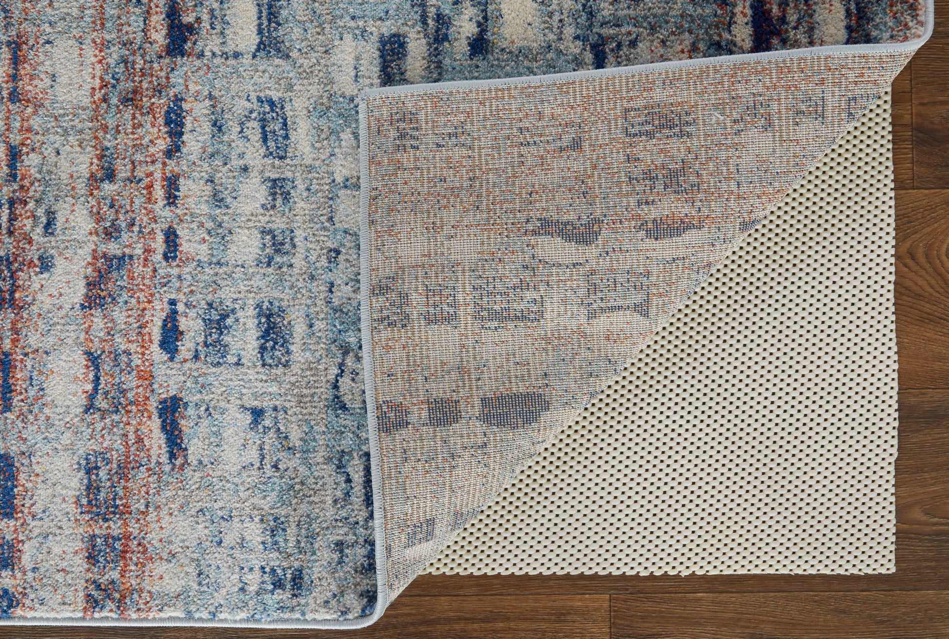 Feizy Edgemont Edg39Iuf Blue/Ivory/Orange Area Rug