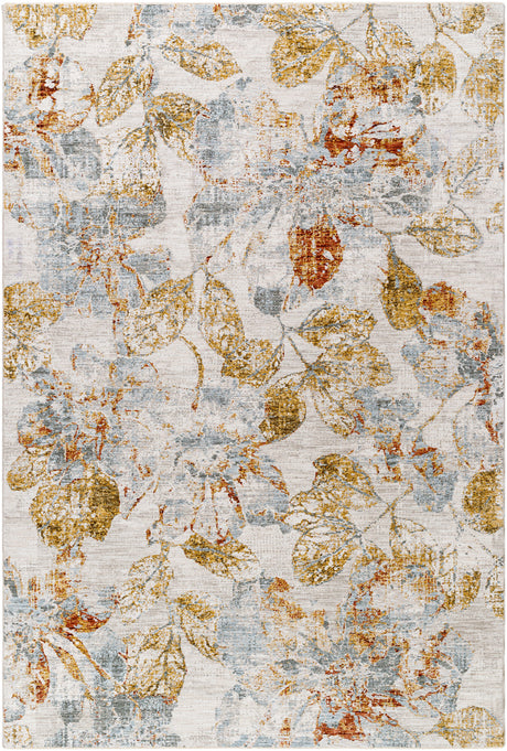 Surya Roseanne Rse-2300 Light Gray, Medium Gray, Mustard, Light Blue, Deep Teal, Rust Rug.