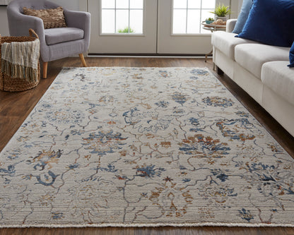 Feizy Kaia Kai39Gpf Ivory/Orange/Blue Area Rug