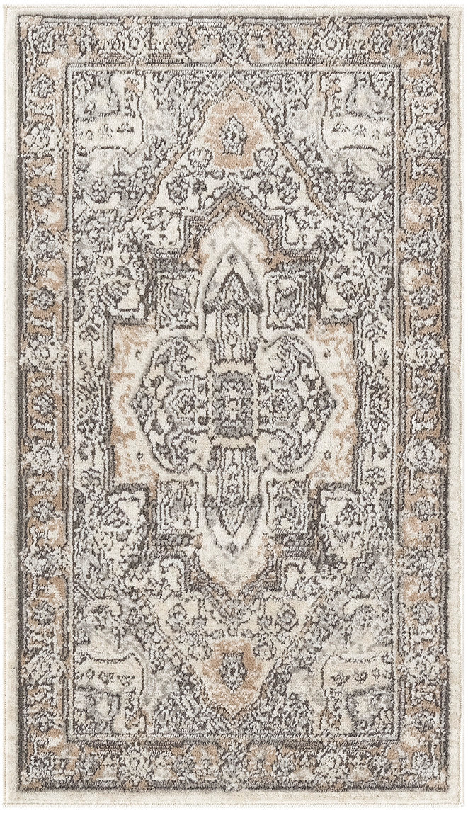 Nourison Quarry QUA18 Machine Made Ivory, Grey, Taupe Rug